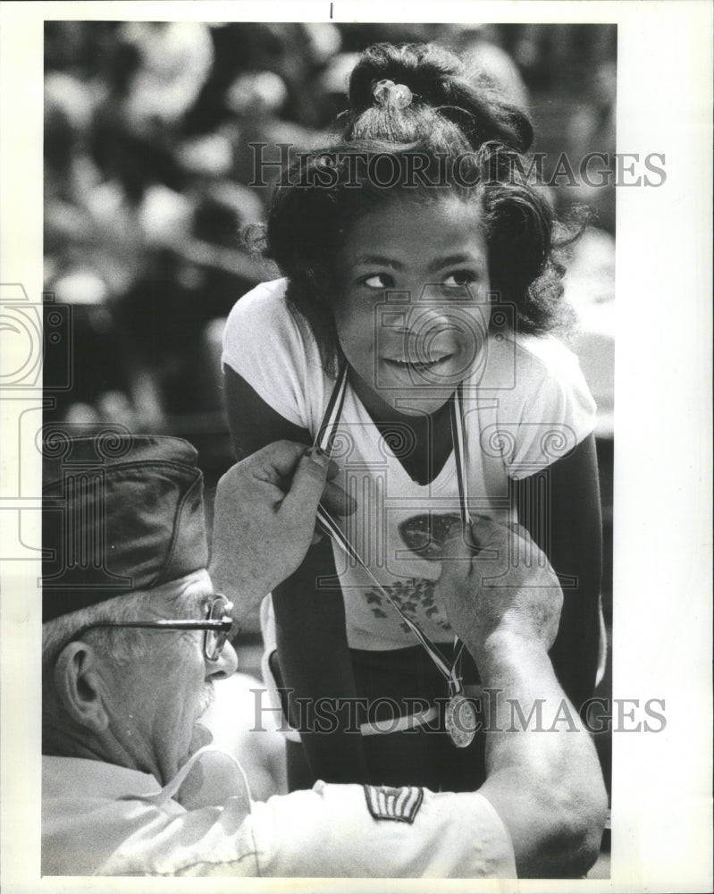 1982 Press Photo Special Olympics Mentally Handicapped