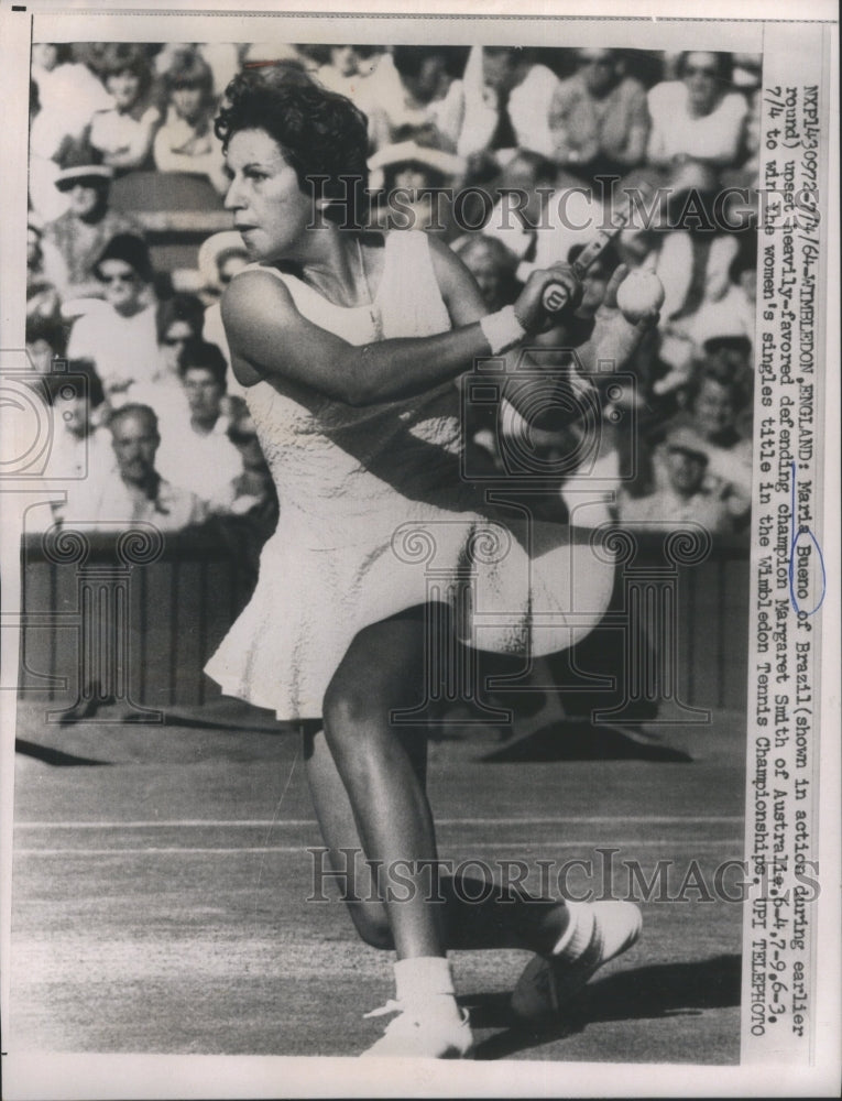 1976 Press Photo Maria Bueno Brazil Champion Margret