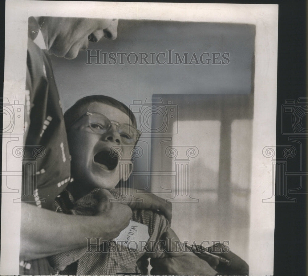 1955 Press Photo Children Juf Paralysis Disease Health