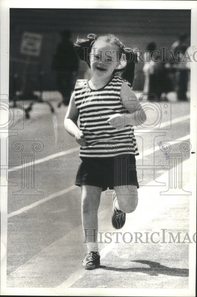 1978 Press Photo Valerie run at Special Olympics