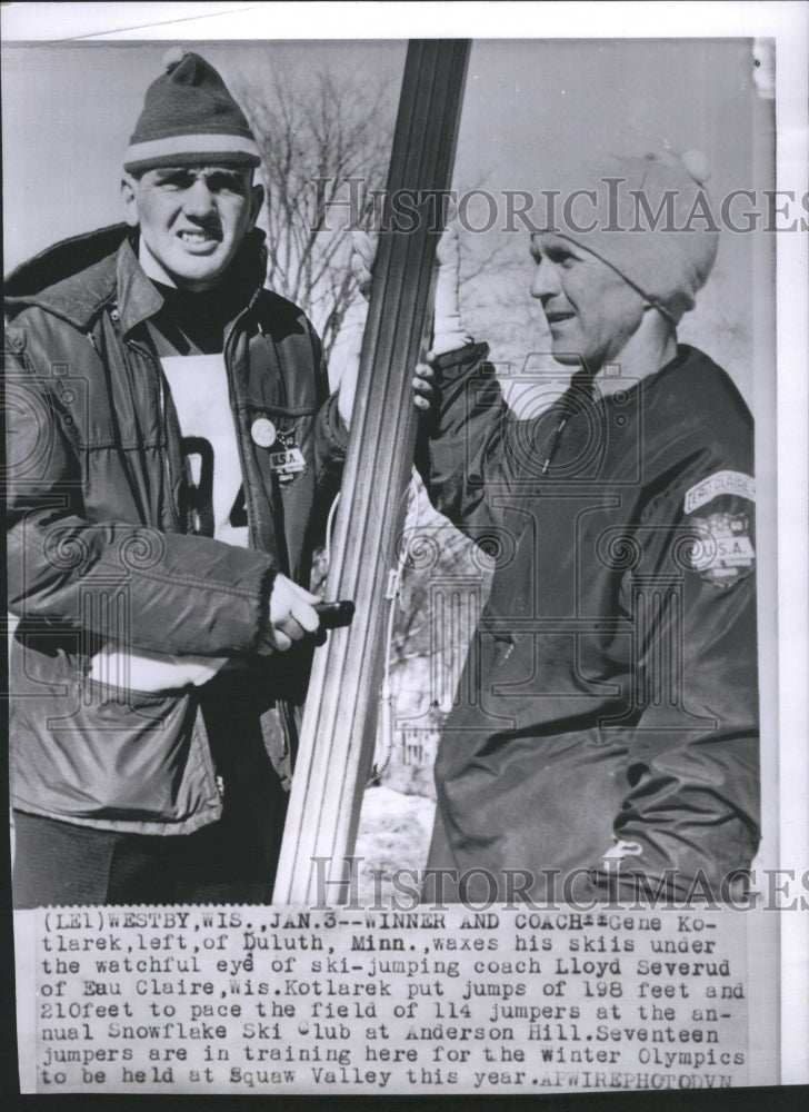 1960 Gene Kotalrek Duluth Eye Ski Jumping - Historic Images