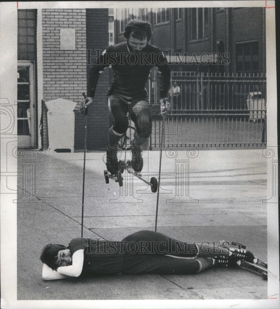 1972 Press Photo Nils Kristiansen Skiathon Midair