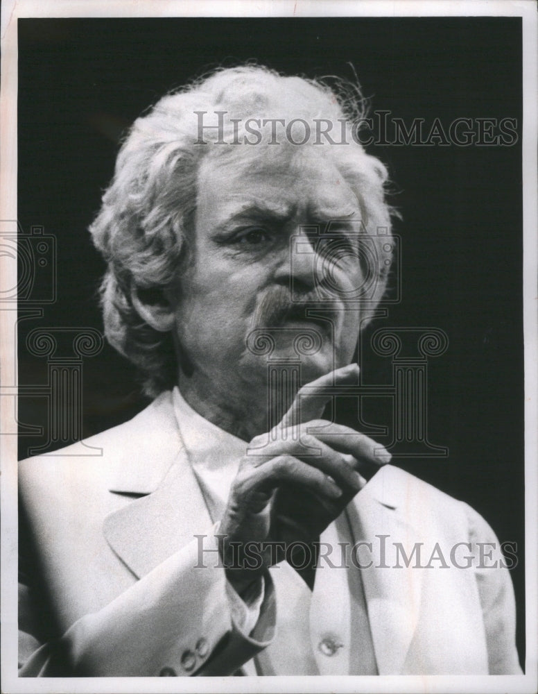 1968 Press Photo Hal Holbrook Mark Twain Tonight