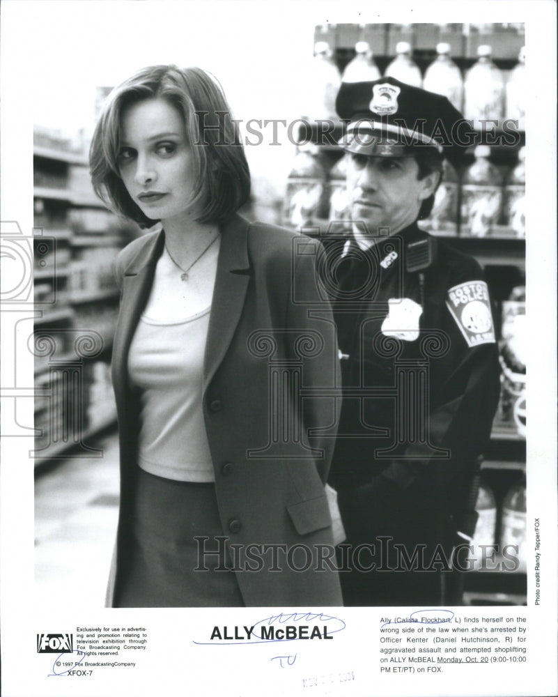 Press Photo Ally McBeal Drama Calista Flockhart David