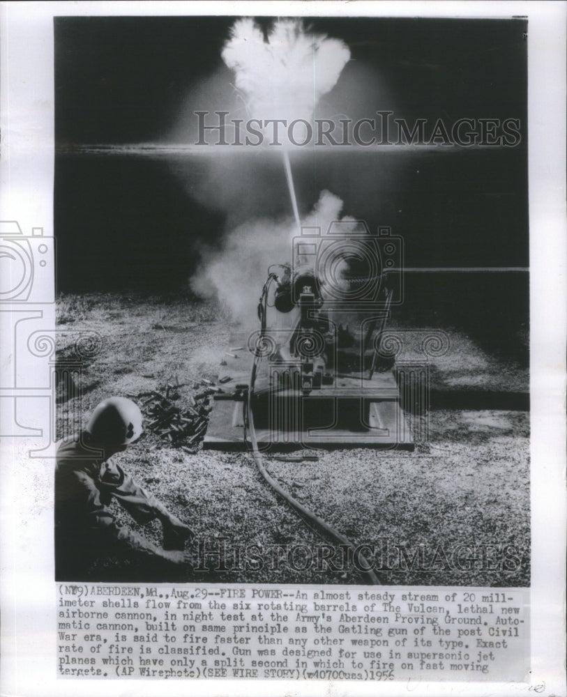 1956 Press Photo Vulcan Lethal Barrels Fire Power