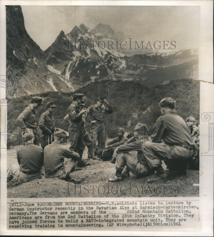 1961 Press Photo Garmisch Partenkirchen German Soldier - Historic Images