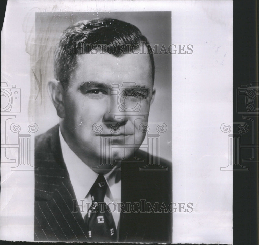 1953 Press Photo Frank White Press NBC Channel Reporter