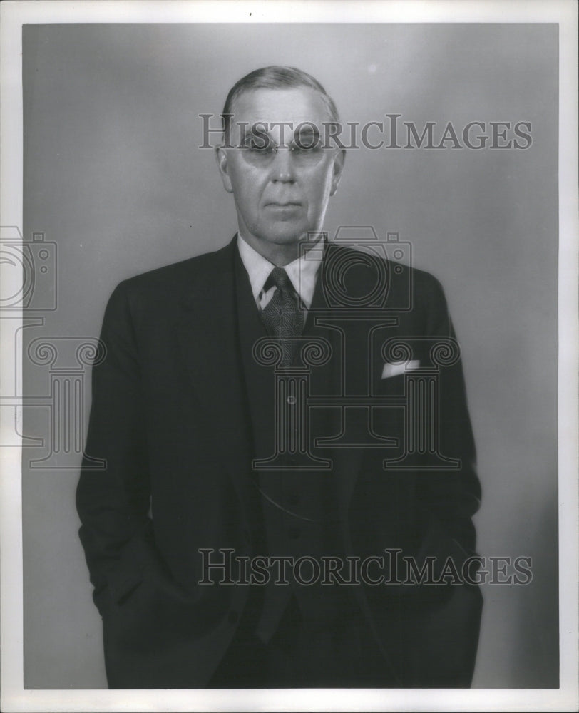 1955 Press Photo Fred C Matthew Detroit Industrialist