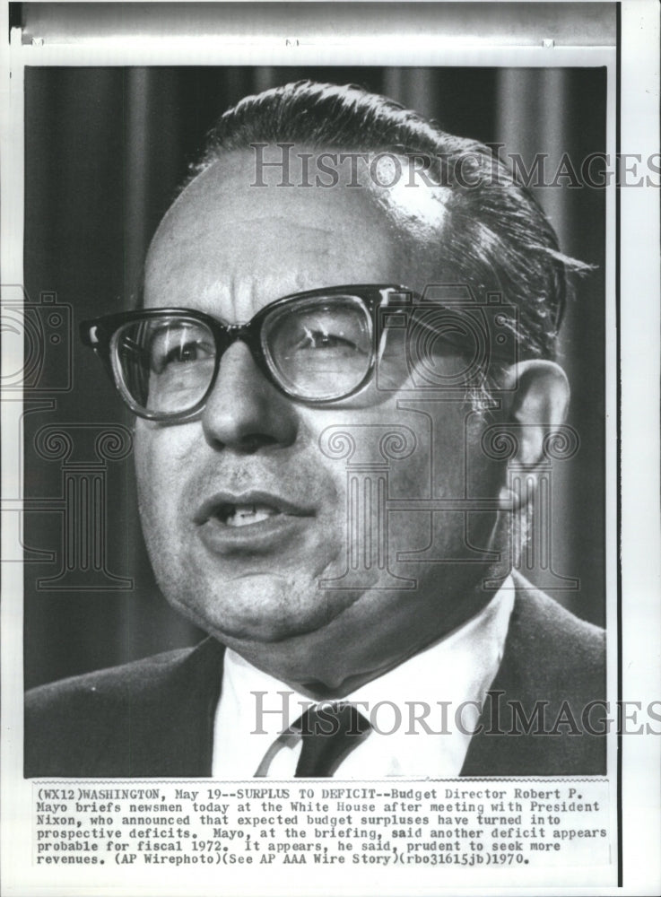 1970 Press Photo robert mayo nixon president whitehouse