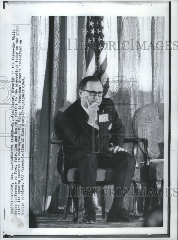 1969 Press Photo Dr. Jean Mayer Hunger