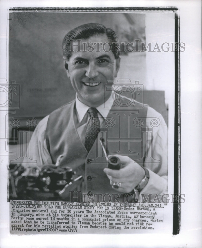 1957 Press Photo Ender Marton