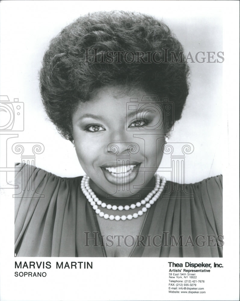 Press Photo Marvis Martin Operatic Soprano