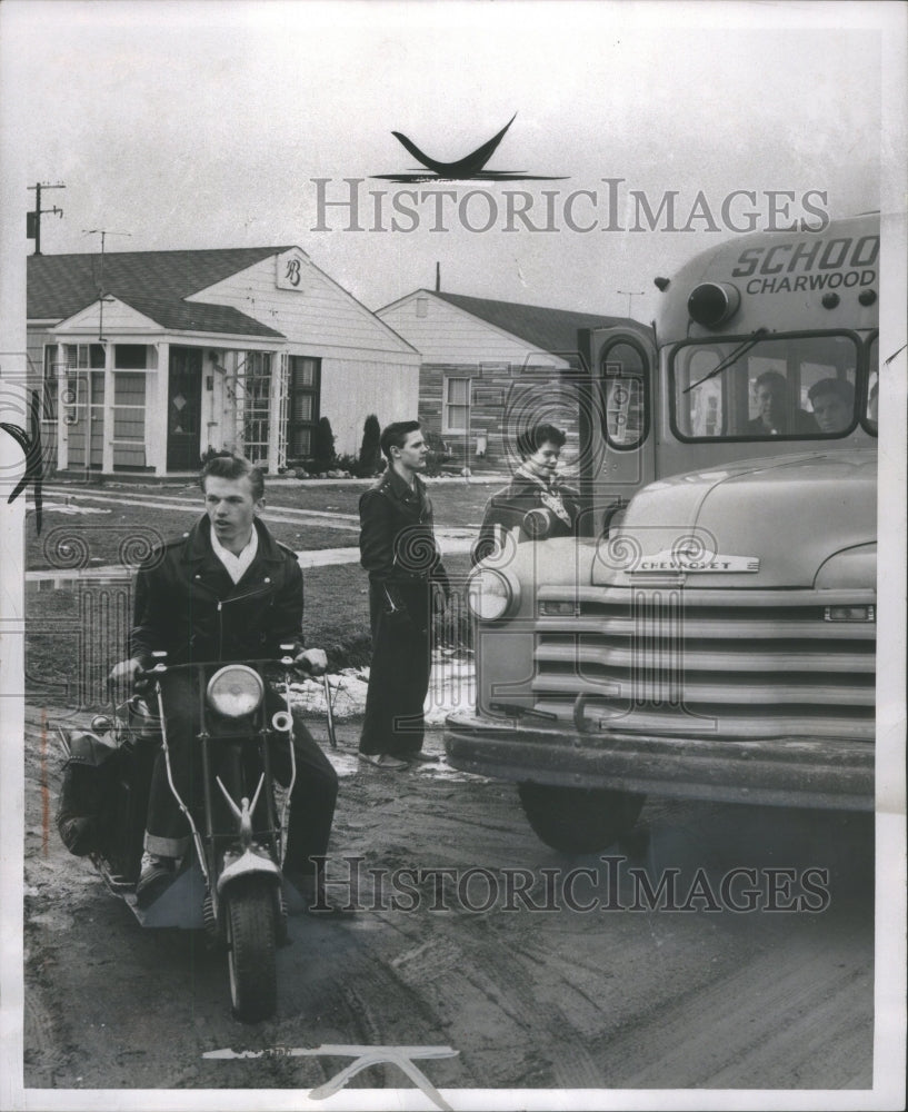 1955 Press Photo Phillip Bradt Warren Township School