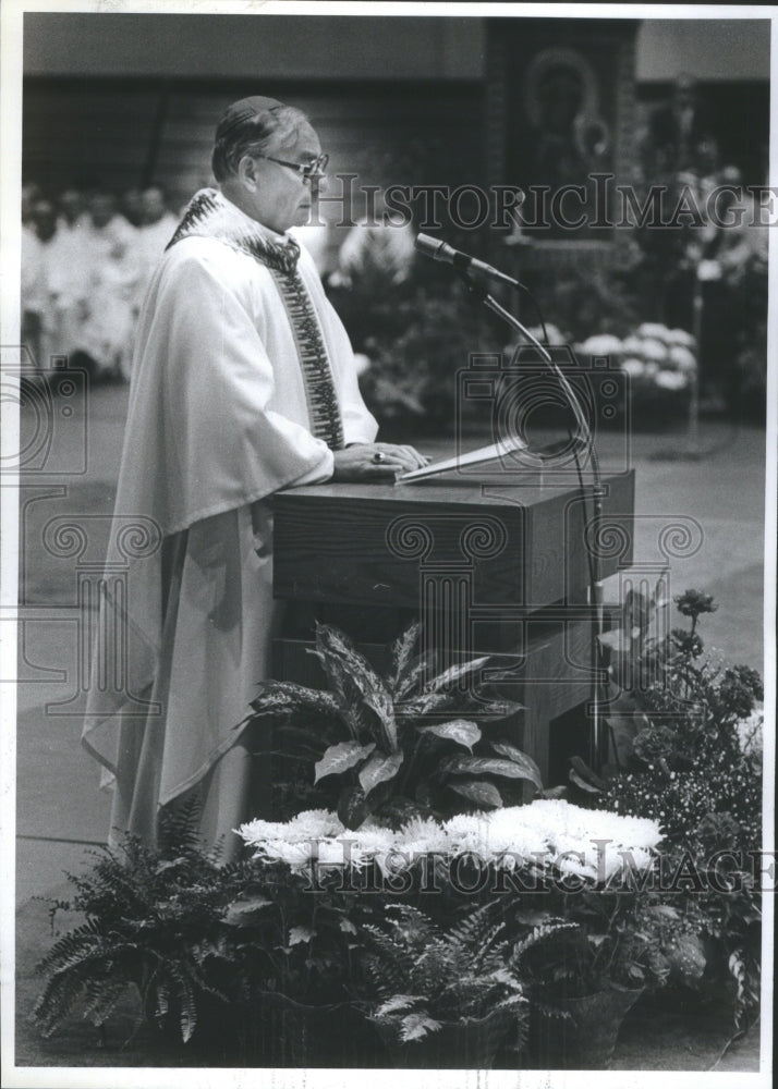 1982 Press Photo BISHOP SZCZEPAN WESOLY CATHOLIC LEADER