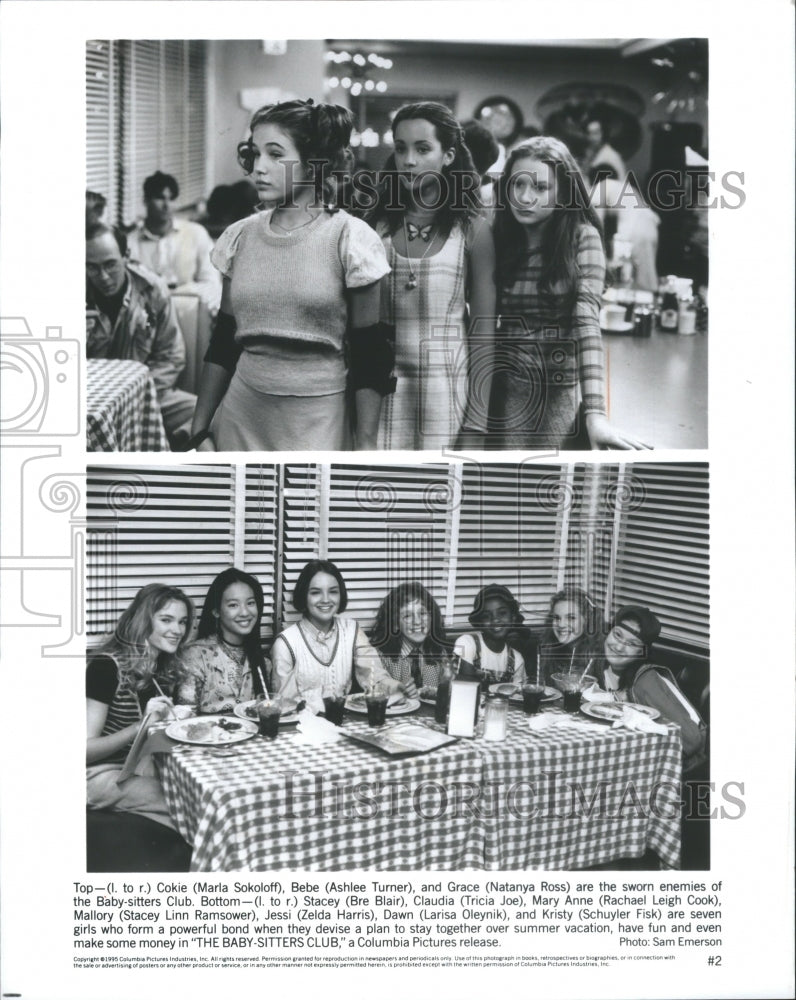 1995 Press Photo Cast of "The Baby-Sitters Club" Movie - RRS58913 - Historic Images