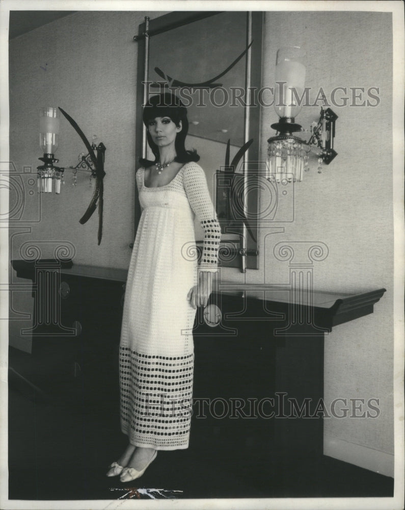 1966 Press Photo Fashion Clothing Dresses Pettrie Wire