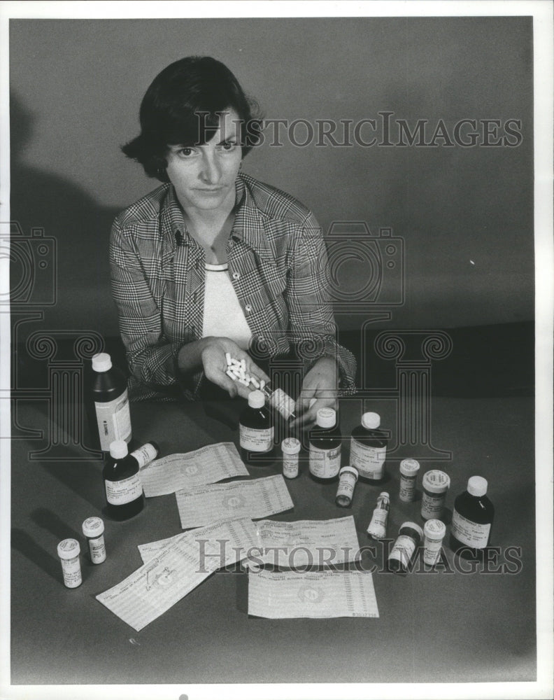 1977 Pat Anseett with Pills - Historic Images