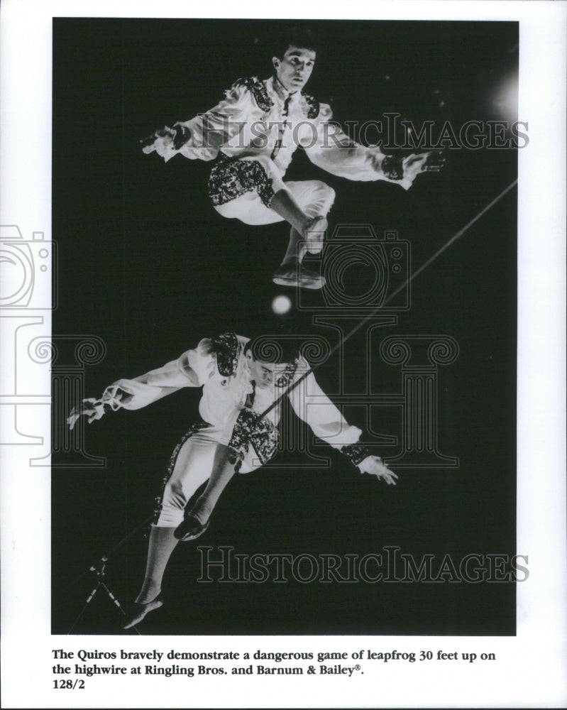 1989 Press Photo Quoros Bravely Ringling Bros Barnum