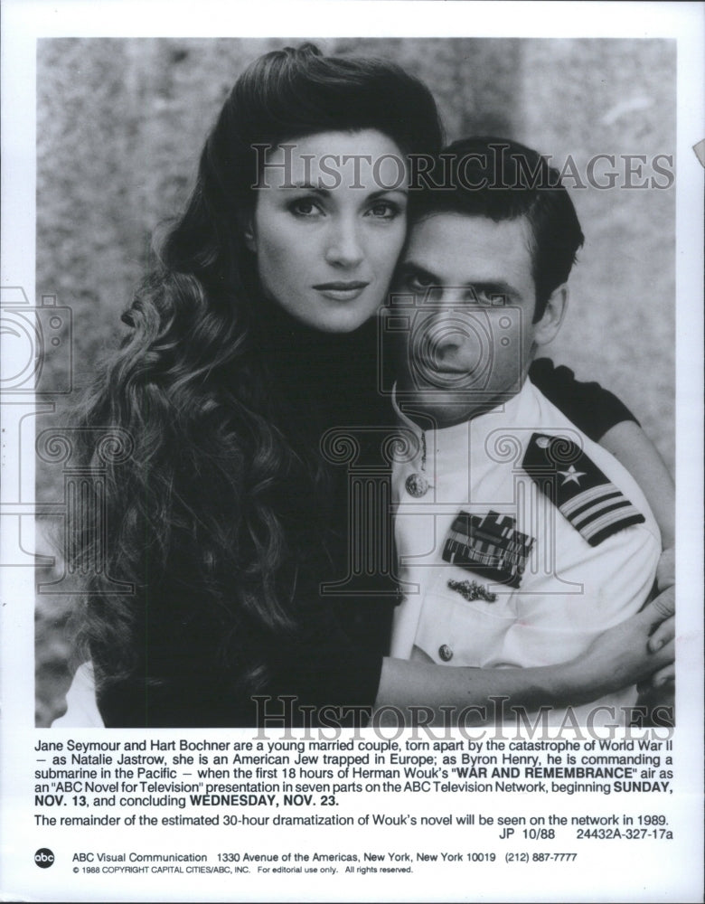 1988 Press Photo War Remembrance WWII Wouk Novel TV