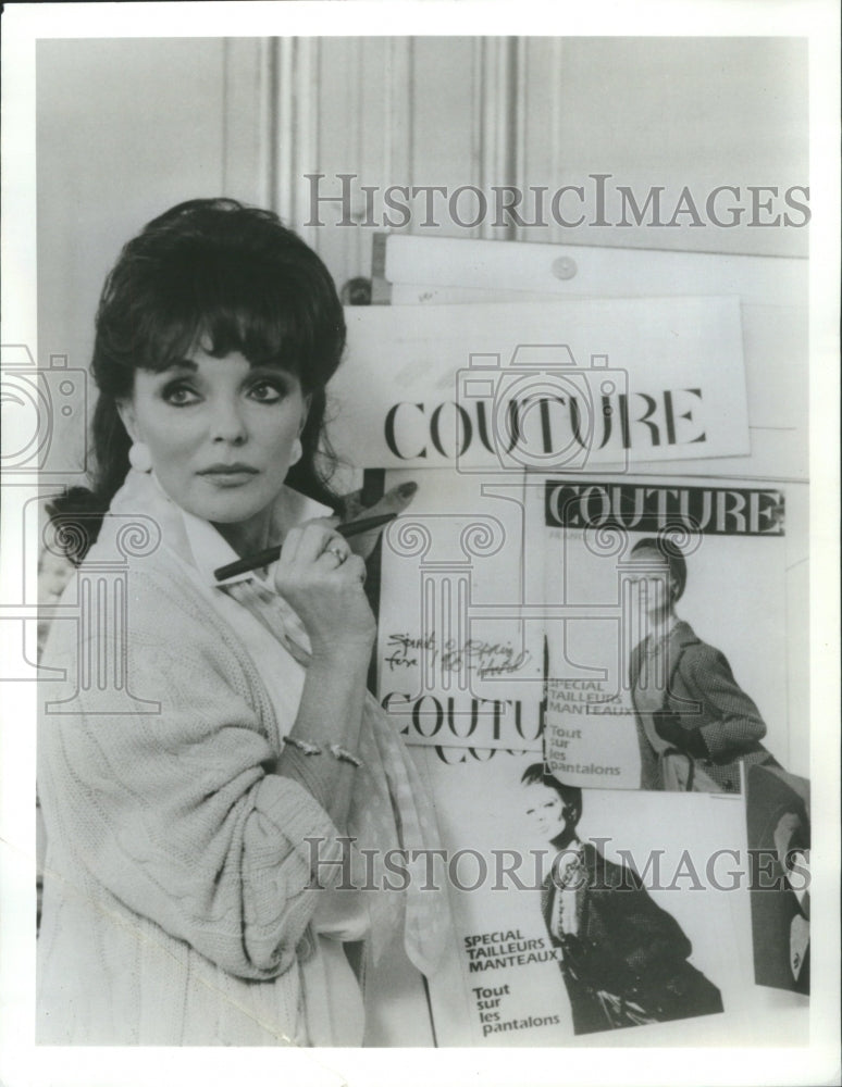 1986 Press Photo Actress Joan Collins Stars In &quot;Sins&quot;