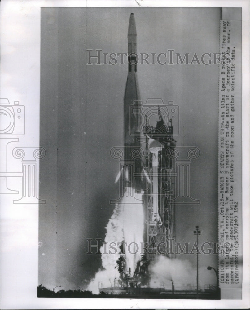 1962 Press Photo Rockets Type Ranger 5