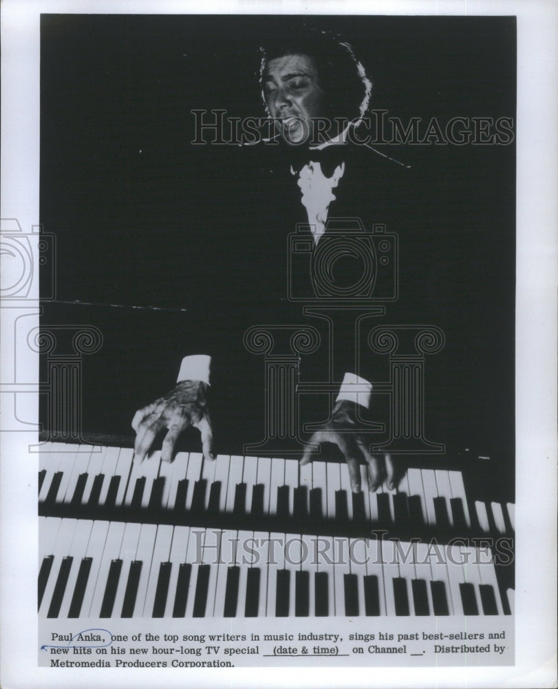 1974 Press Photo Paul Albert Anka OC Canadian Singer