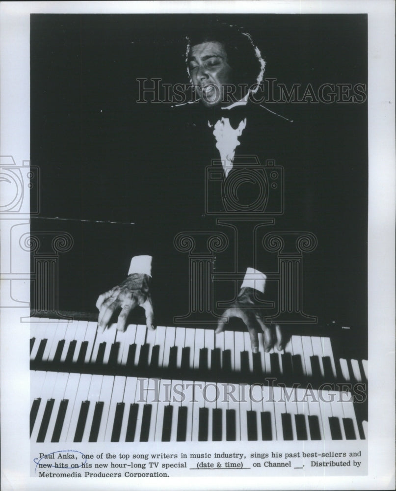 1974 Press Photo Paul Anka Song Writer Musician Hits