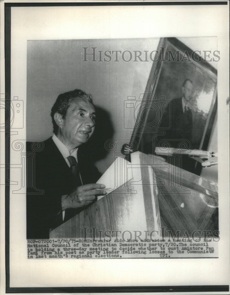 1975 Press Photo Christian Democratic Party National