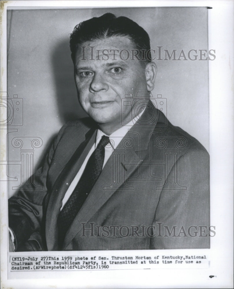 1960 Press Photo Republican Party Sen Thruston Morton