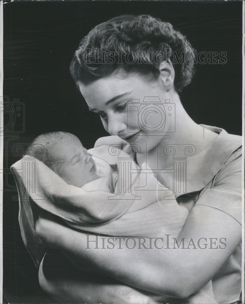 1955 Mother Experience Care Baby 3 Months - Historic Images