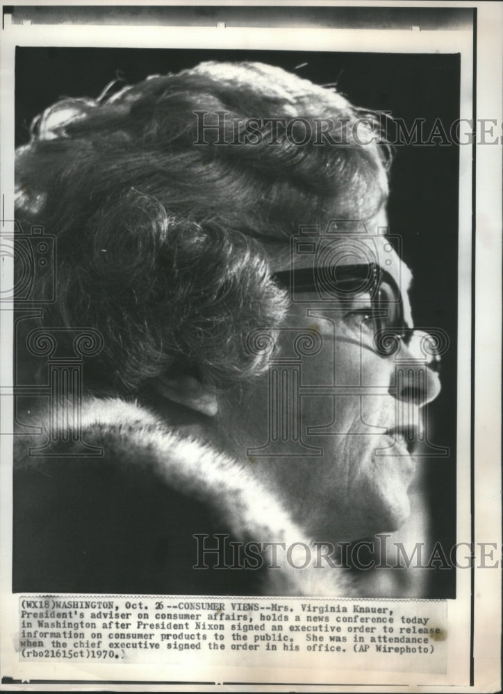 1970 Press Photo Mrs Virginia Knauer Consumer Conferenc