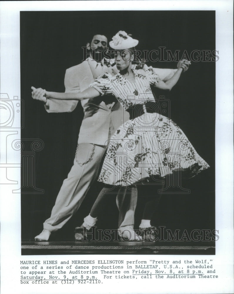 1985 Press Photo Maurice Mirene Mercedes Ellington Wolf