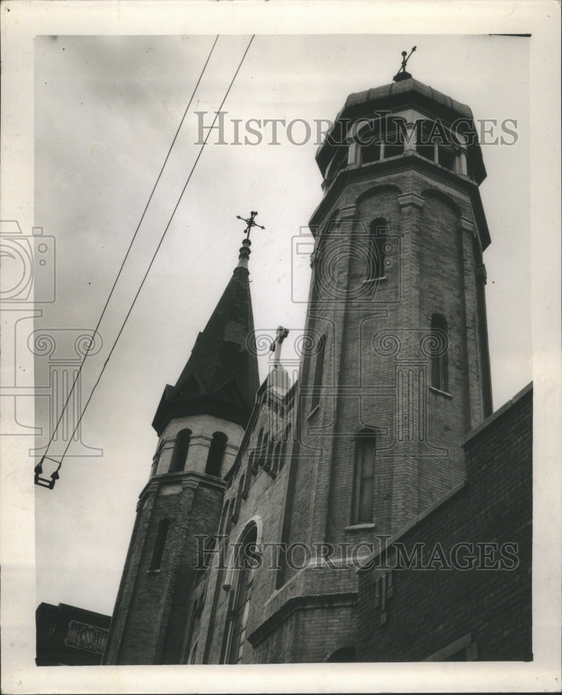 1954 Press Photo St.Patrick Church Catholic Roman Saint