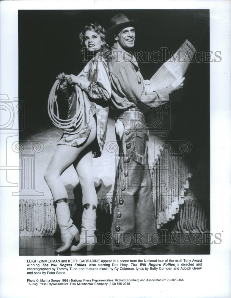 1993 Press Photo Will Rogers Follies Leigh Zimmerman