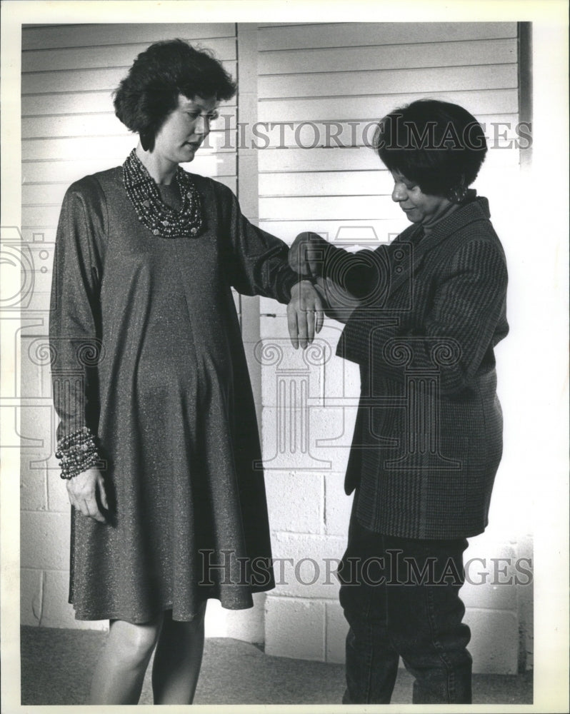 1991 Press Photo Maternity Dress by Wilane Boone-Charle