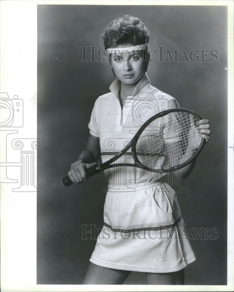 1984 Press Photo Fashion Term Tennis Skirt Shirt East