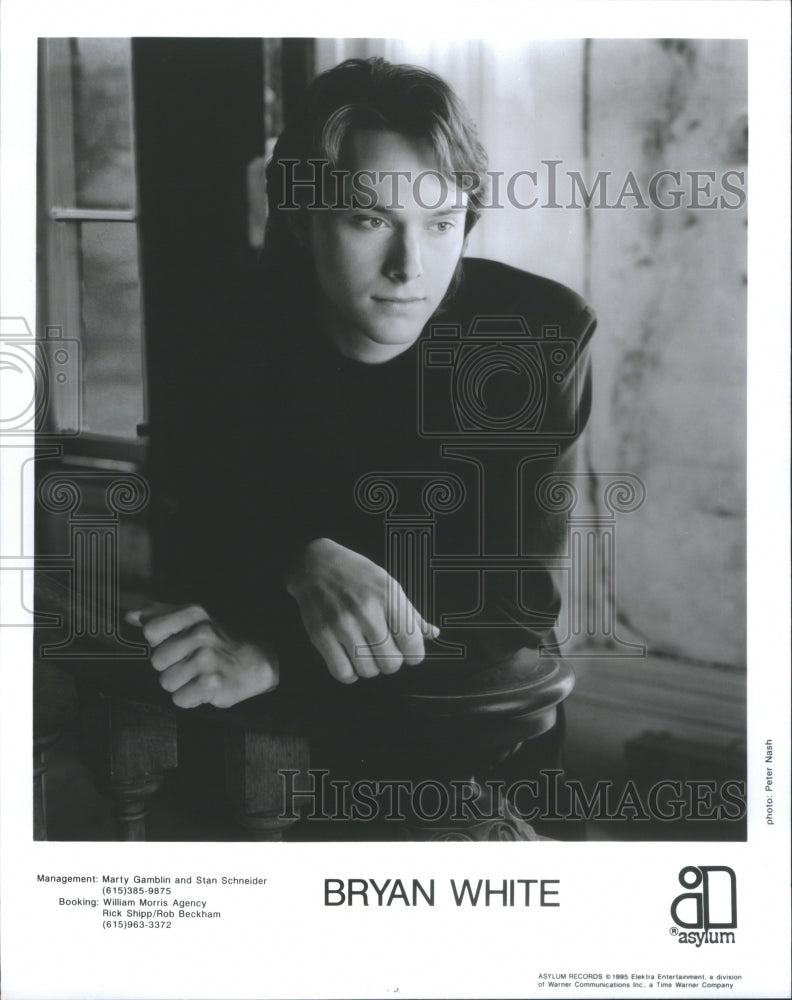 1995 Press Photo Bryan White American Asylum Signed