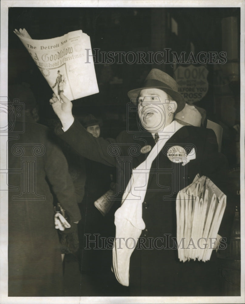 1938 Press Photo Norman White Radio Announcer