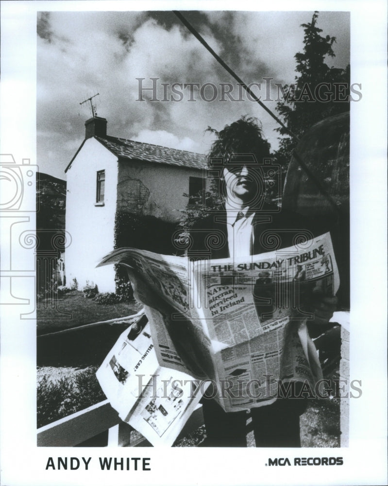 1988 Press Photo Andrew &quot;Andy&quot; Scottish Drummer Love Yo