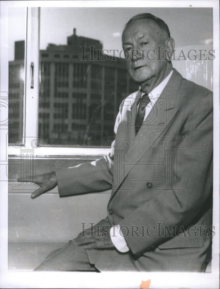 1958 Press Photo William P White Denver Insurance Man