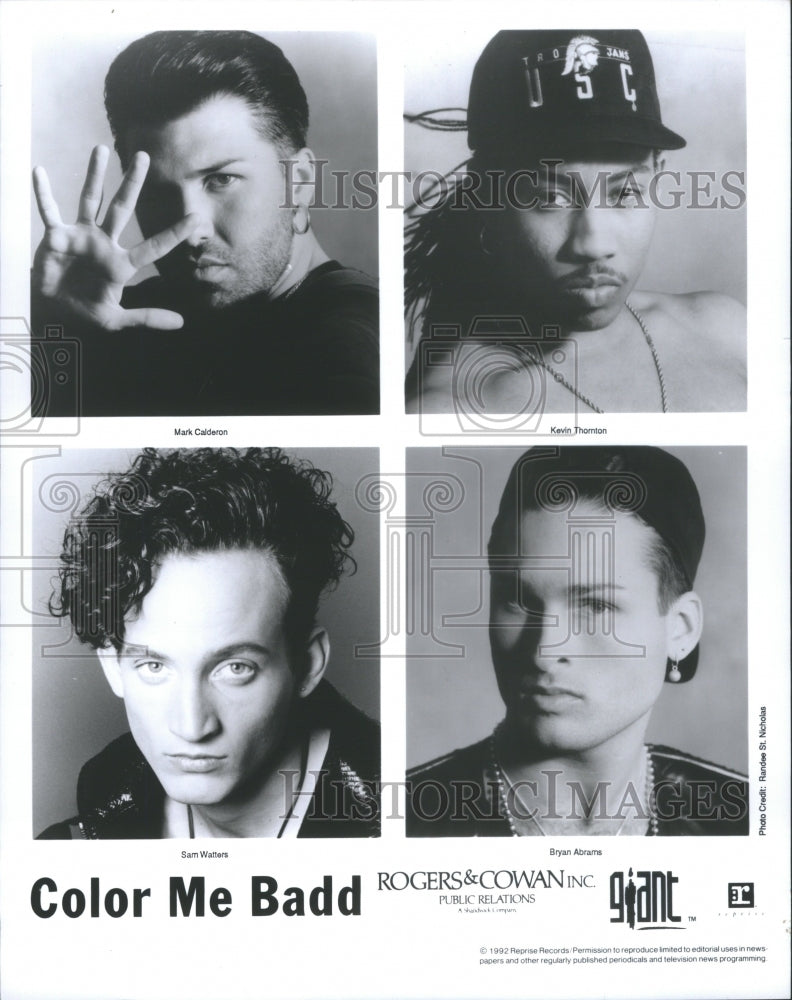 1993 Press Photo Color Me Badd Entertainer Person