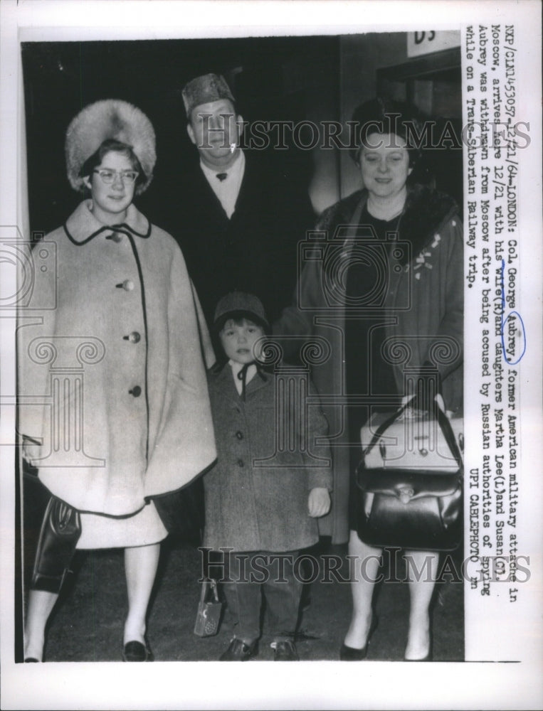 1964 Press Photo Col George Aubrey Family