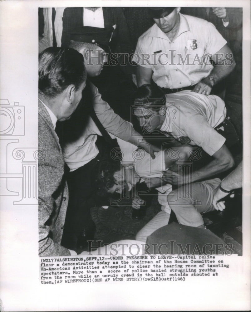 1963 Press Photo Capital Police American Activities