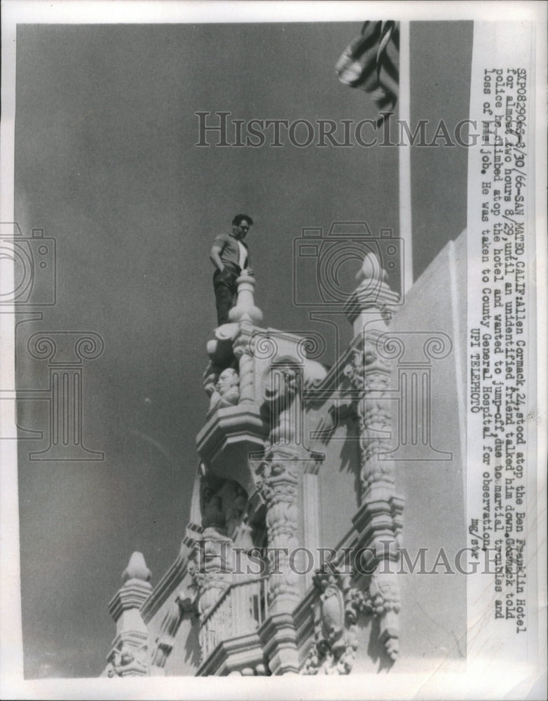 1966 Press Photo Allen Cormack Franklin hote