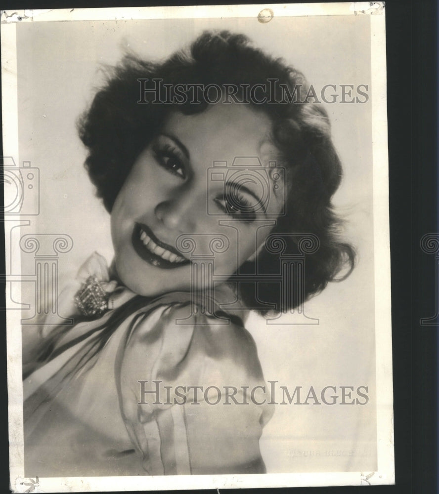 1941 Press Photo Actor Audrey Christie close up photo