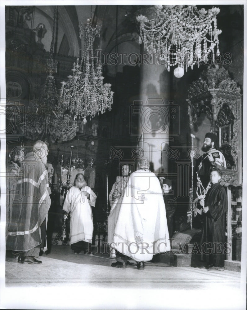 1961 Press Photo Makhaeras Monks Dramatic Spare Living