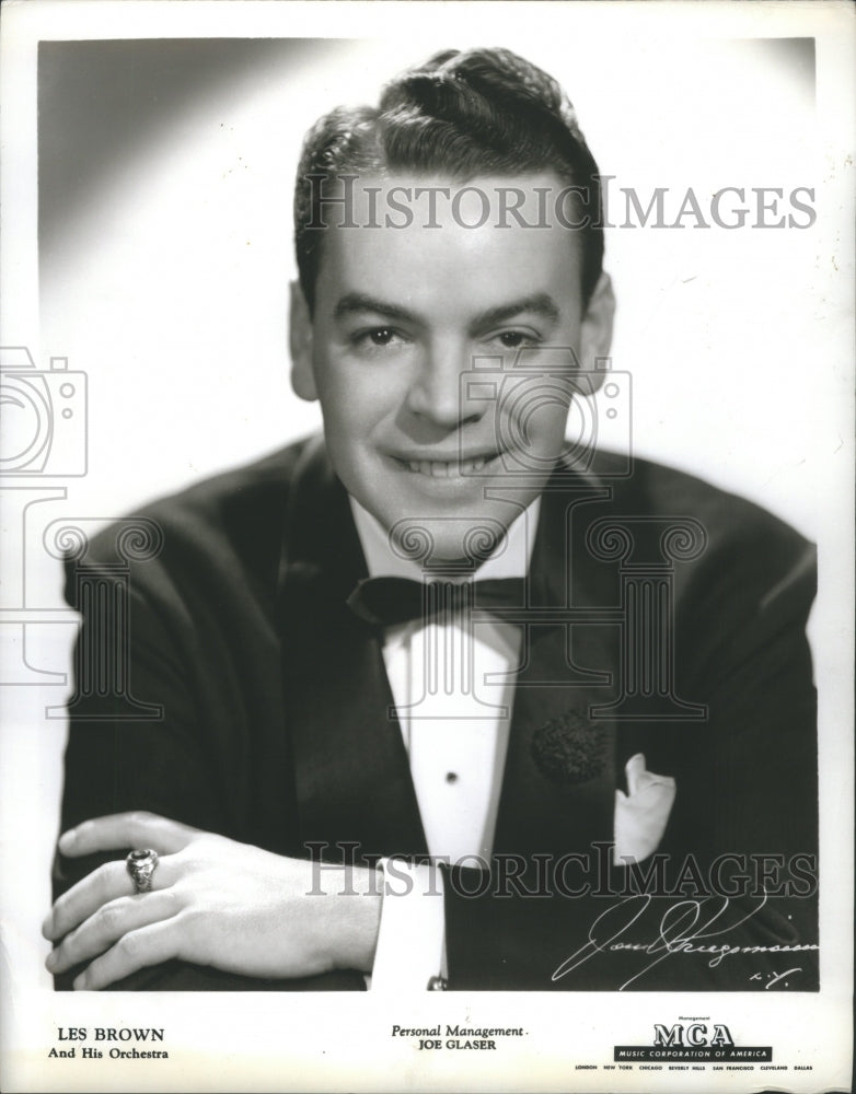 1955 Press Photo Person Los Brown Orchestra Young