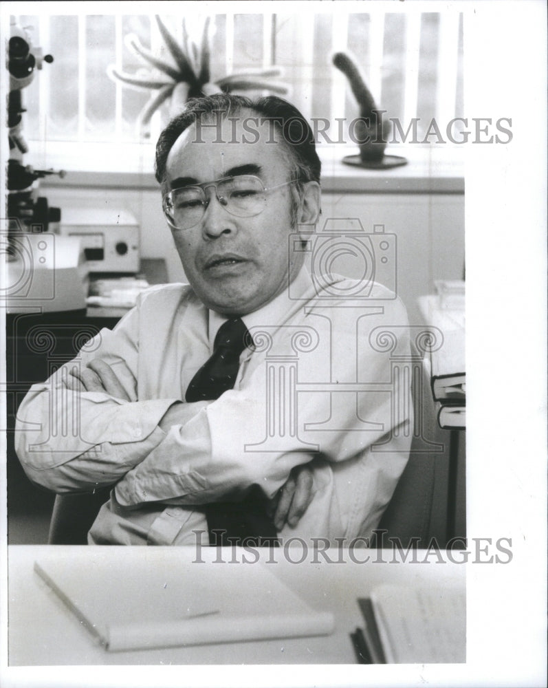 1987 Press Photo Dr Ken Hashimoto Baldness Researcher