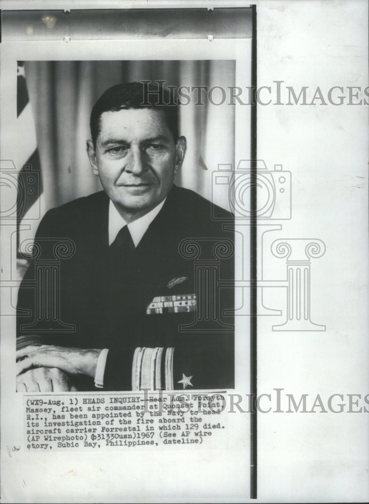 1967 Press Photo US Navy Rear Admiral Fleet Air Comm