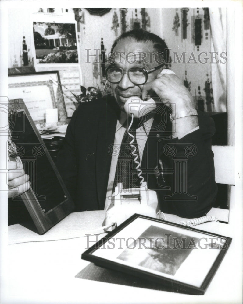 1983 Press Photo Hodges E. Madson UAW Union Official